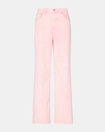 ROZ Pink Wide-Leg Washed Denim Women's Pant | Steve Madden