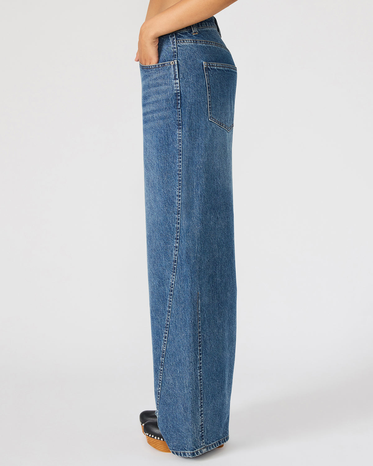 MELLIE Midnight Blue Denim Wide-Leg Women's Jeans | Steve Madden