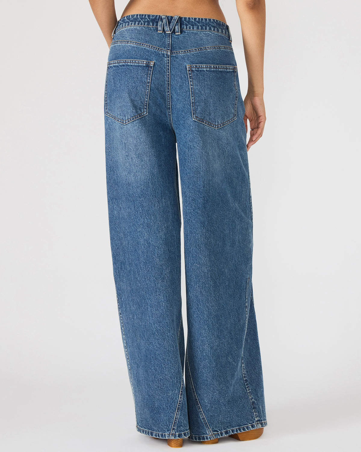 MELLIE Midnight Blue Denim Wide-Leg Women's Jeans | Steve Madden