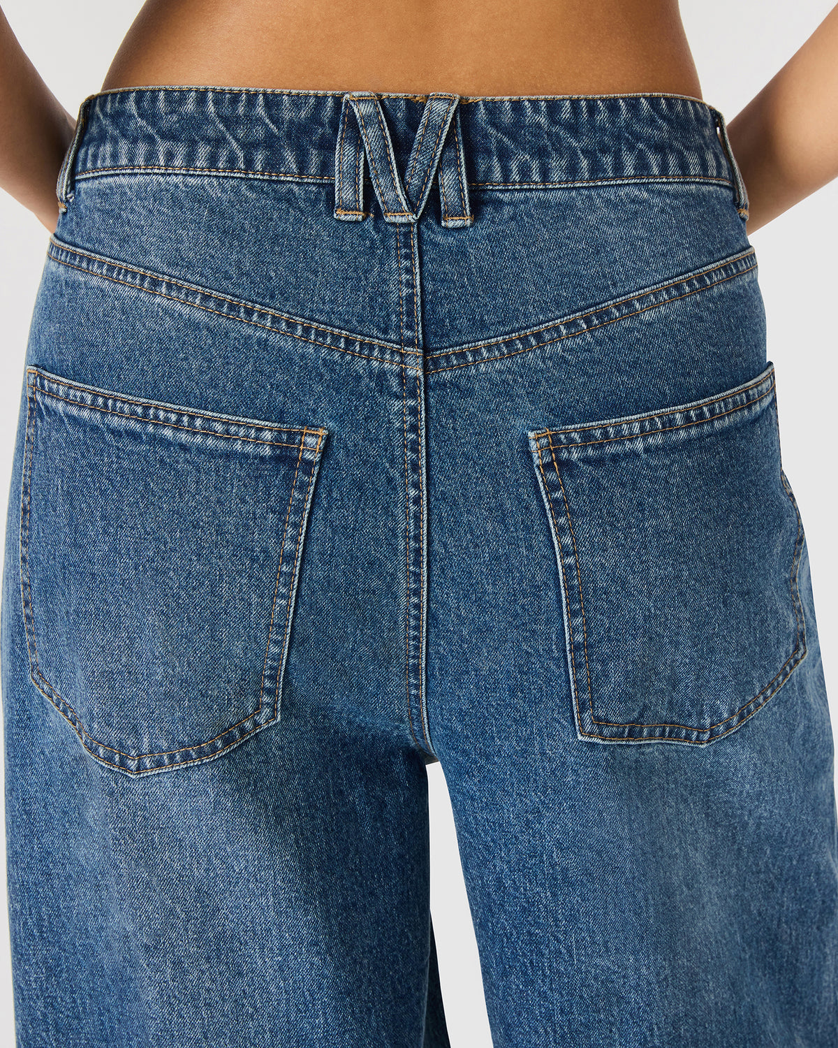 MELLIE Midnight Blue Denim Wide-Leg Women's Jeans | Steve Madden
