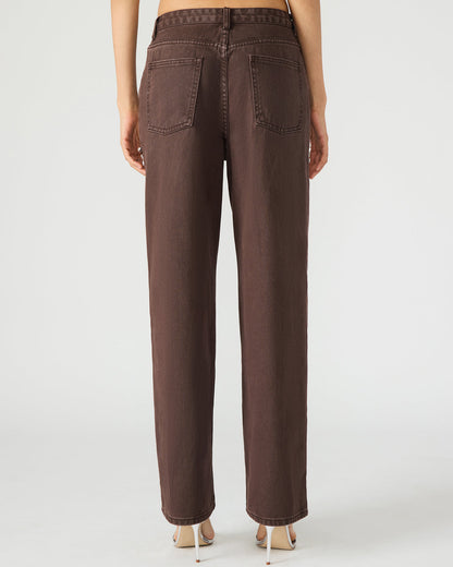 TAYLOR Jean Cocoa Brown Women's Cutout Jeans | Steve Madden