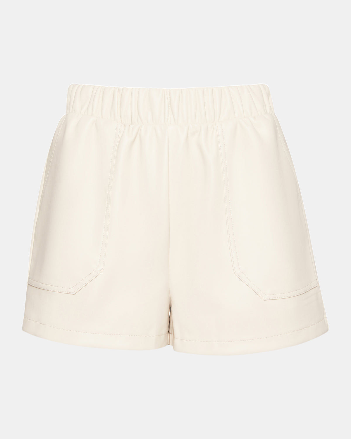 FAUX THE RECORD Short Bone | Women's Faux Leather Short | Steve Madden