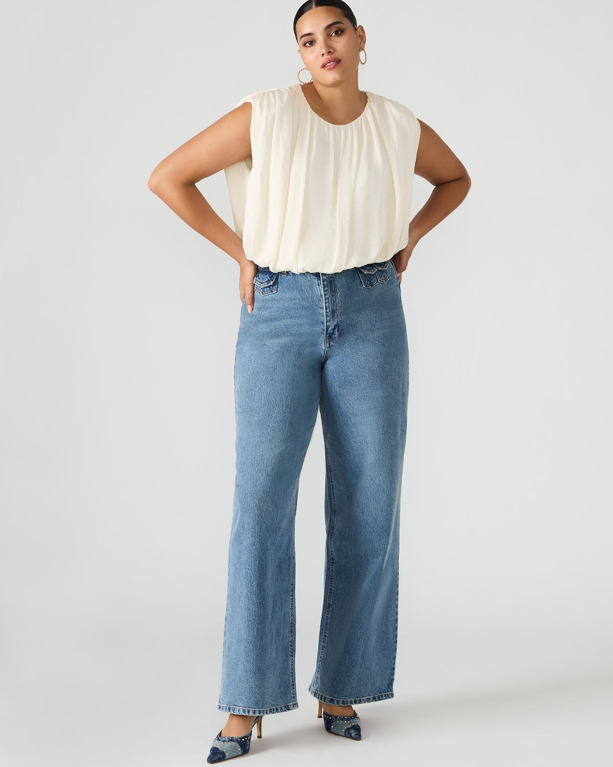 GERALDINE Forever Blue Denim Straight-Leg Women's Jeans | Steve Madden