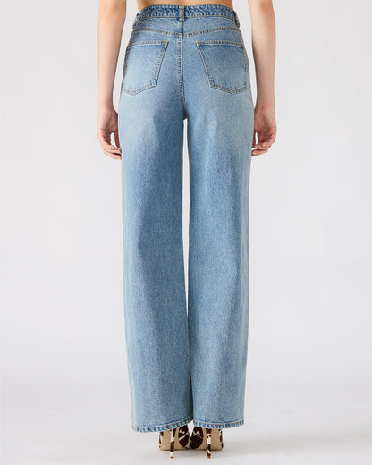 GERALDINE Forever Blue Denim Straight-Leg Women's Jeans | Steve Madden