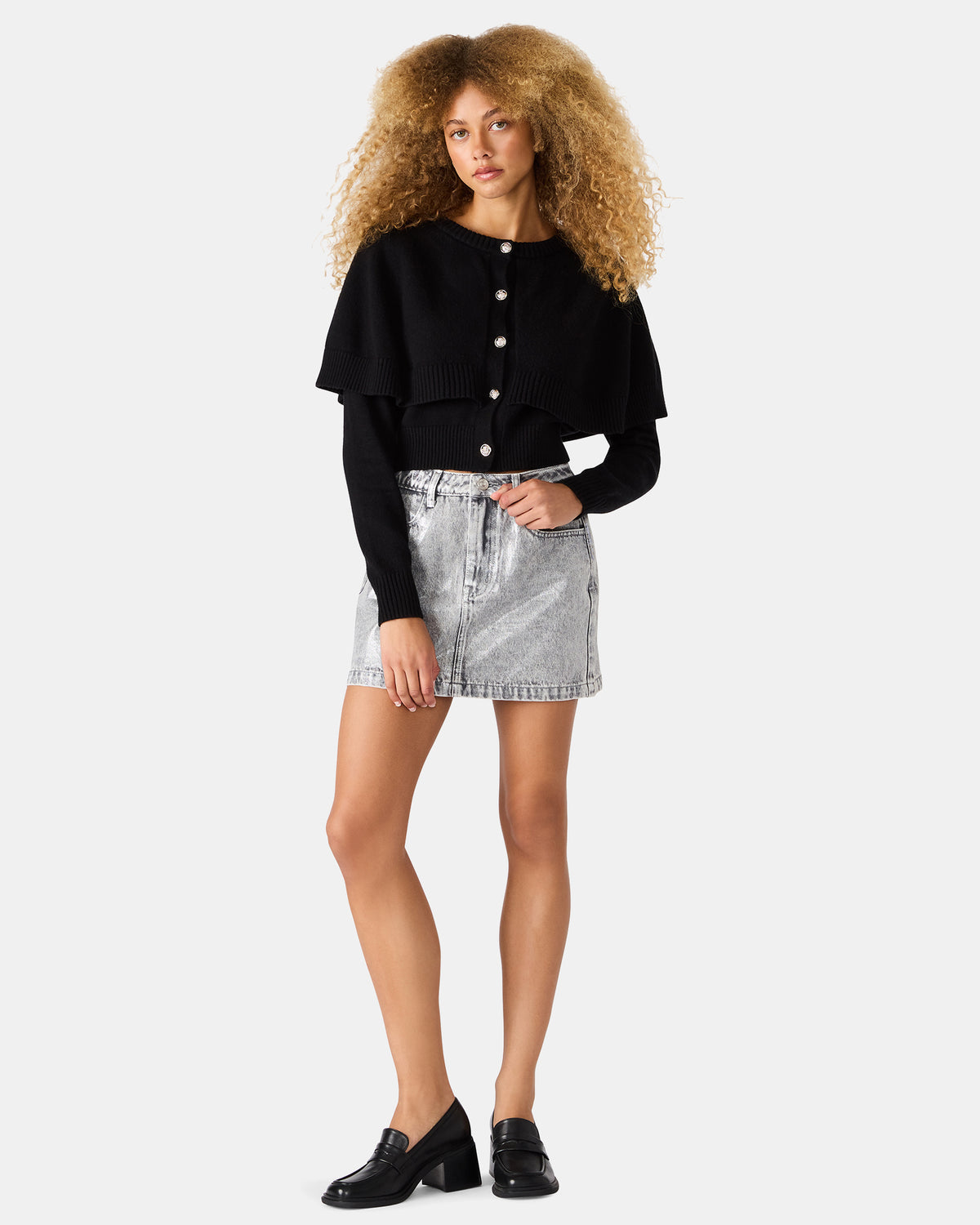 BECK Silver Women's Skirt | Steve Madden