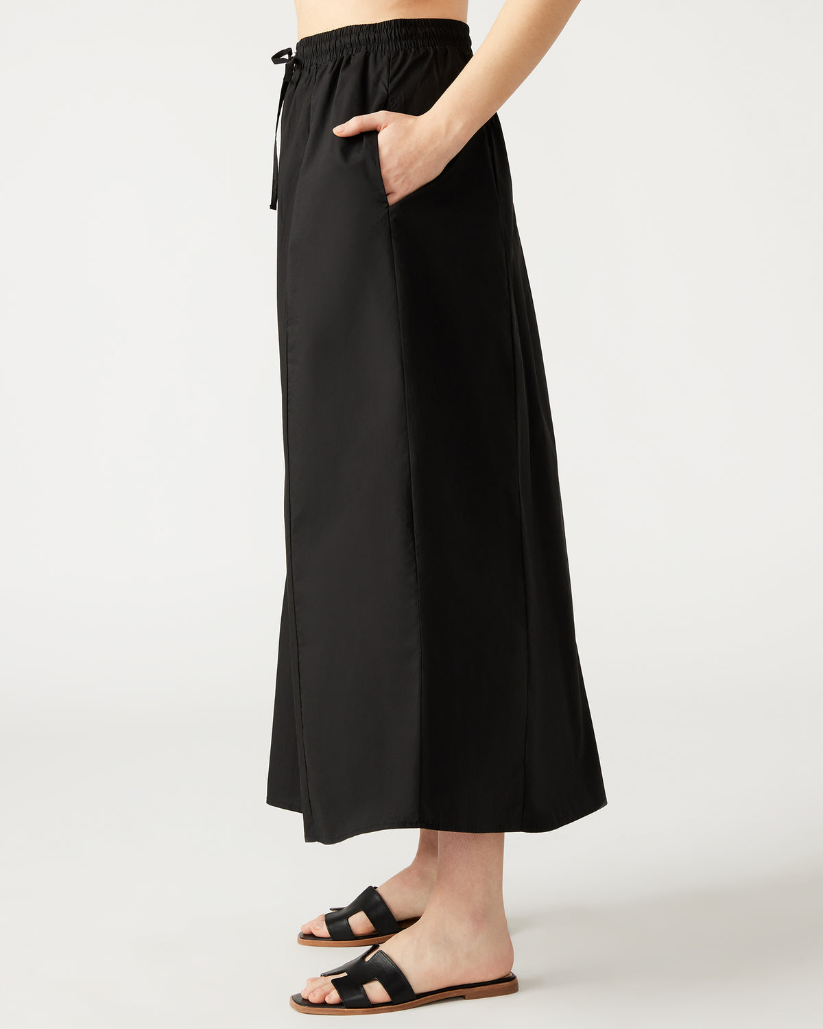 SUNNY Skirt Black | Women's A-Line Maxi Skirt | Steve Madden