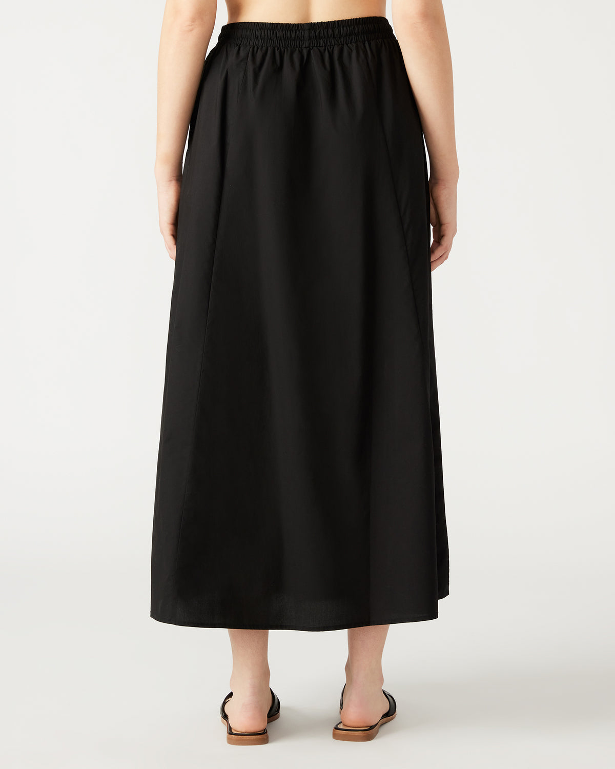 SUNNY Skirt Black | Women's A-Line Maxi Skirt | Steve Madden