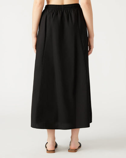 SUNNY Skirt Black | Women's A-Line Maxi Skirt | Steve Madden