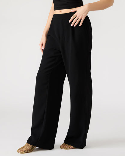 PAYTON Pant Black | Women's Wide Leg Trousers | Steve Madden