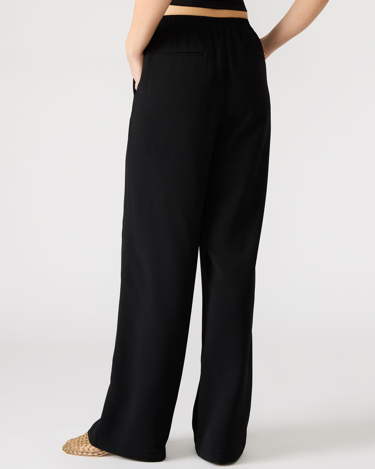 PAYTON Pant Black | Women's Wide Leg Trousers | Steve Madden