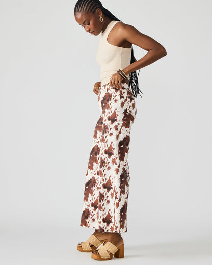HARLI Brown Cow Print High-Rise Denim Women's Jean | Steve Madden
