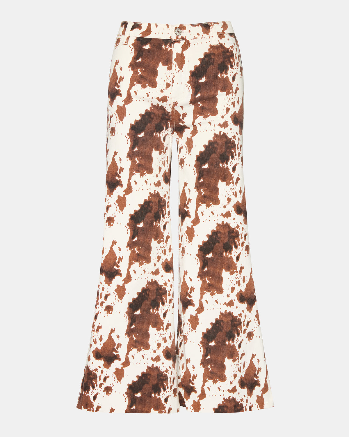 HARLI Brown Cow Print High-Rise Denim Women's Jean | Steve Madden