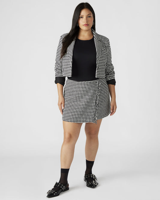 LEON Black/White Women's Wrap Mini Skirt | Steve Madden
