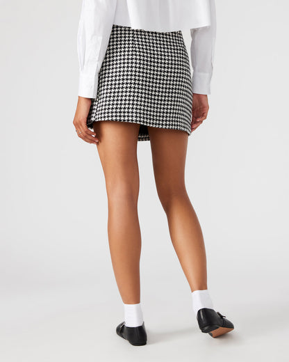 LEON Black/White Women's Wrap Mini Skirt | Steve Madden