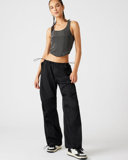 PIA Parachute Pant Black | Women's Adjustable Pants | Steve Madden