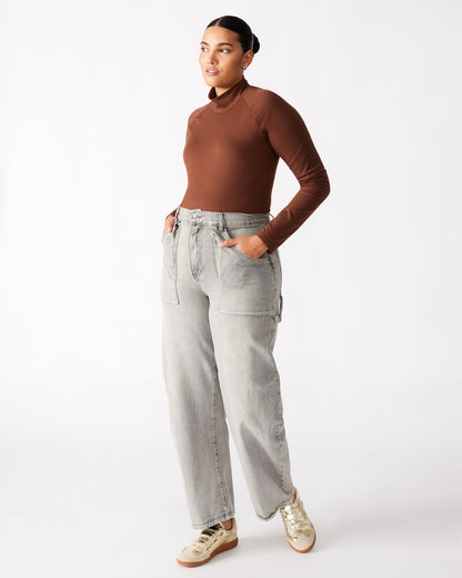 HANSEN Pant Light Grey | Women's Barrel Leg Pants | Steve Madden