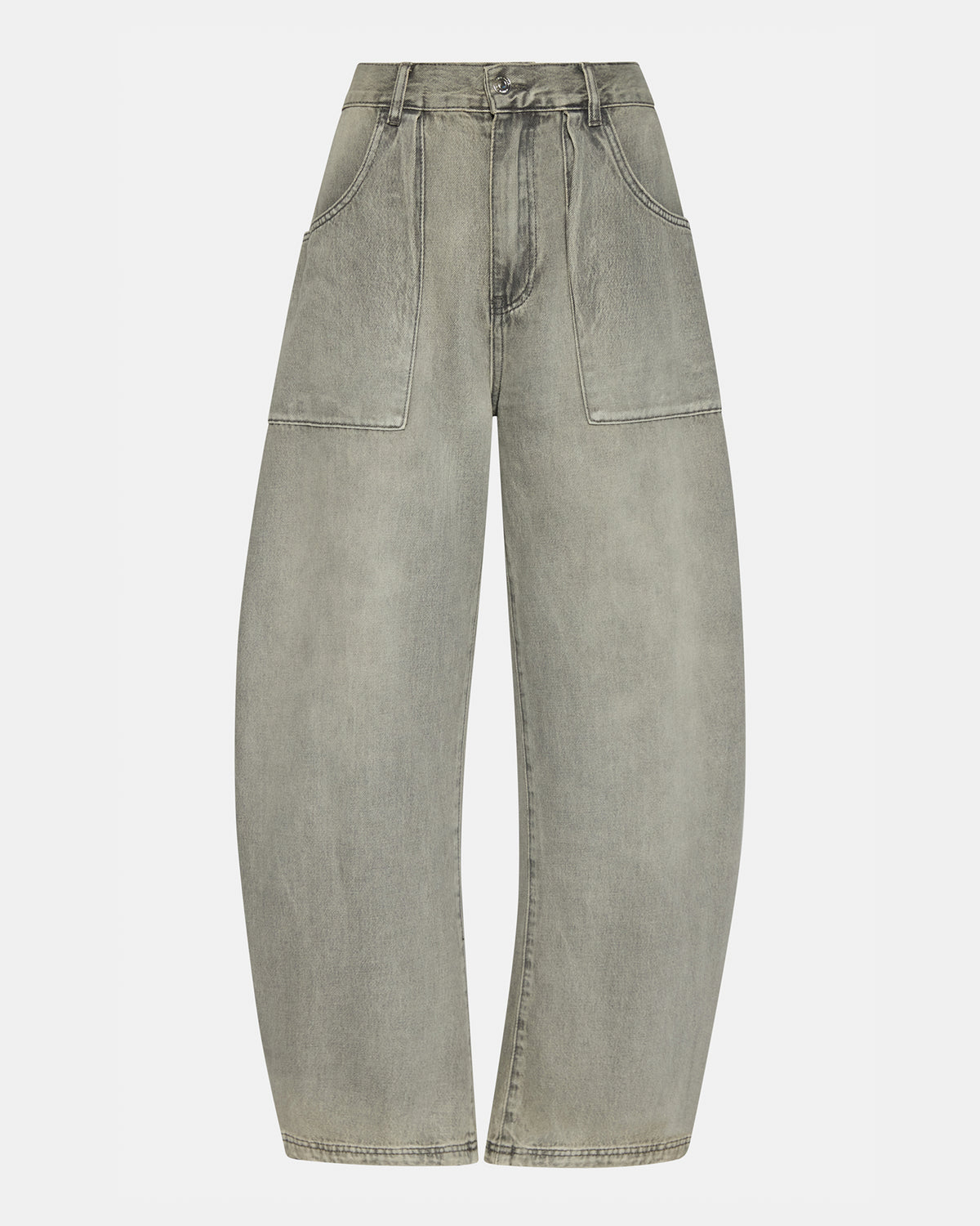 HANSEN Pant Light Grey | Women's Barrel Leg Pants | Steve Madden