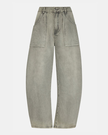 HANSEN Pant Light Grey | Women's Barrel Leg Pants | Steve Madden
