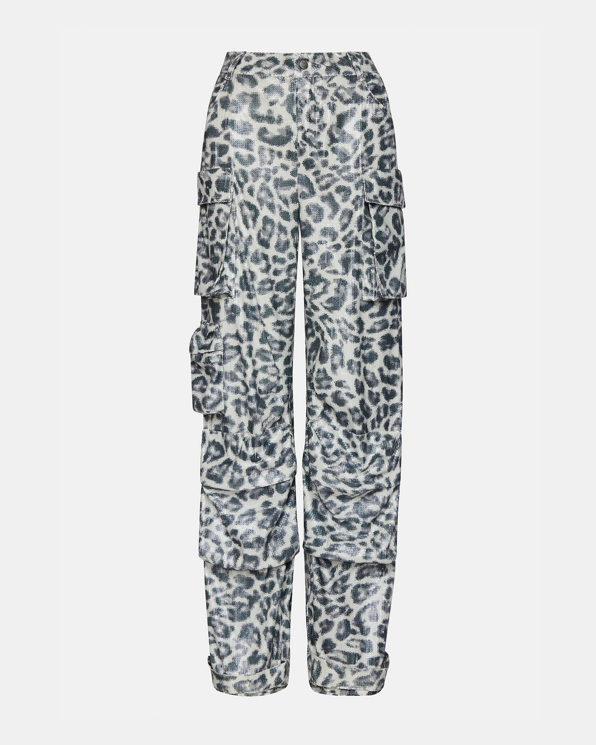 DUO Leopard Sequin Women's Utility Cargo Pants | Steve Madden