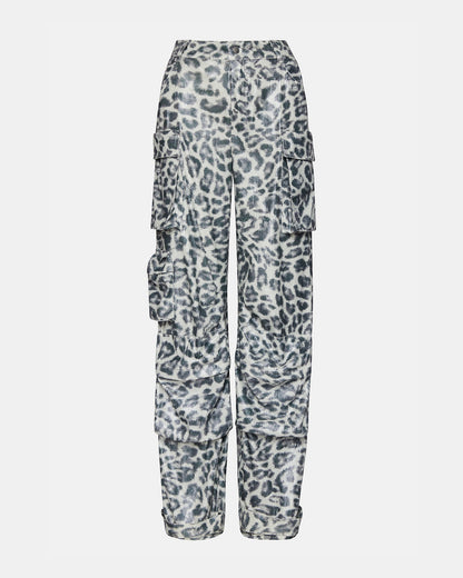 DUO Leopard Sequin Women's Utility Cargo Pants | Steve Madden