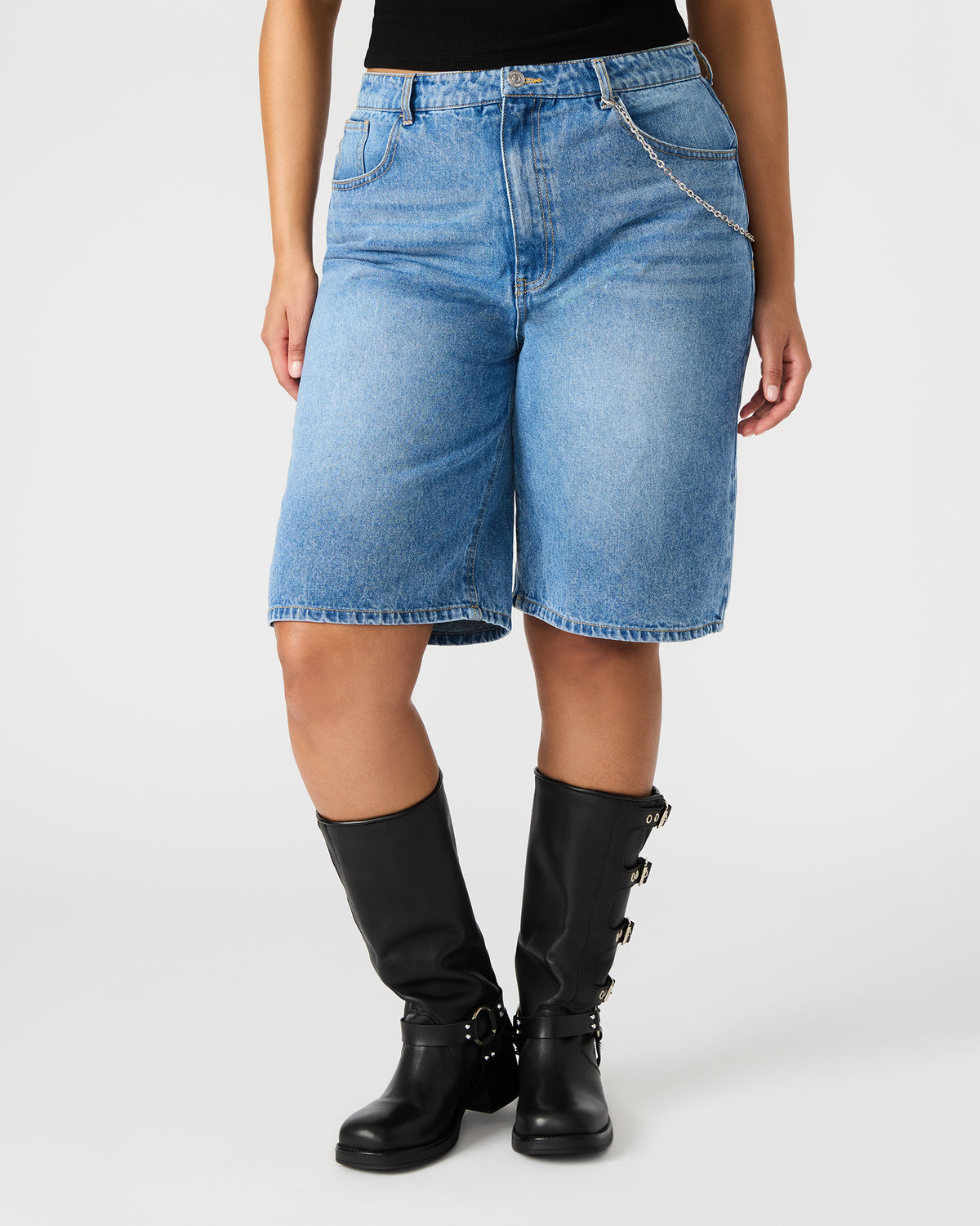 MAGDALEN Women's Denim Shorts | Steve Madden