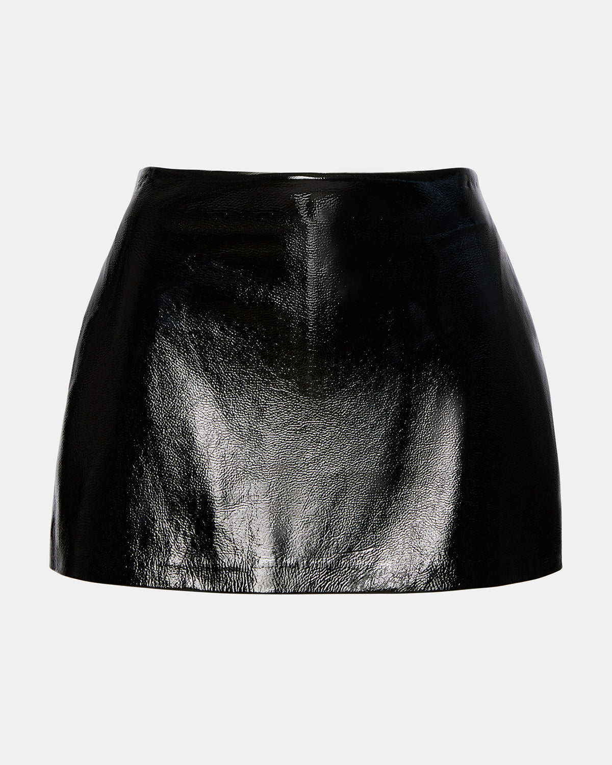 AVIVA Skirt Black | Women's Faux Leather Mini Skirt | Steve Madden