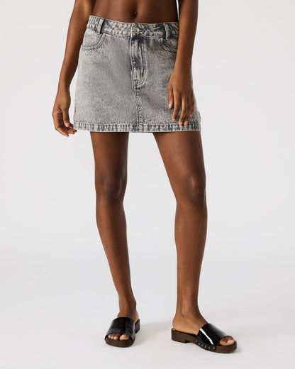 ABACO Light Grey Women's Denim Skirt | Steve Madden