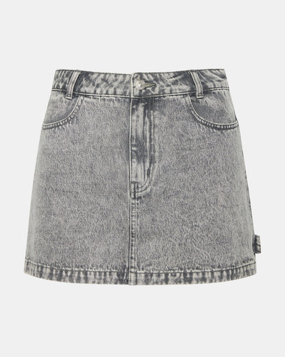 ABACO Light Grey Women's Denim Skirt | Steve Madden