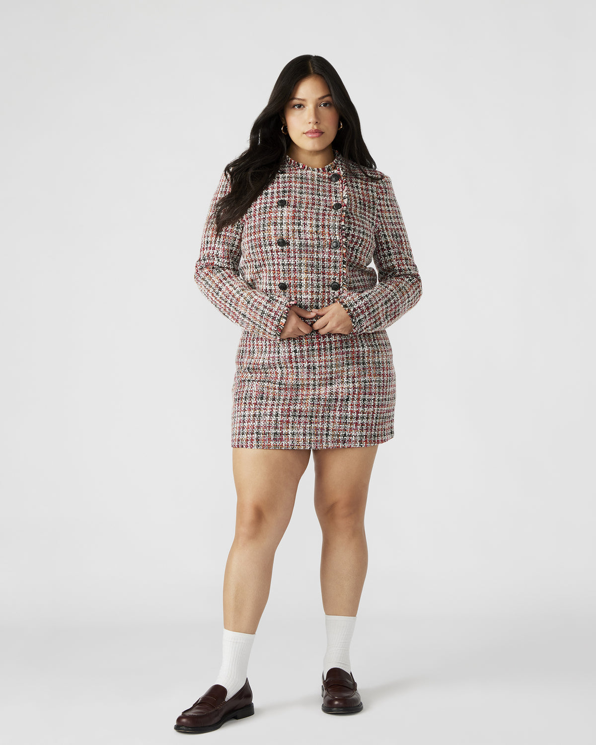 MATTEA Skirt Red Multi | Women's Speckled Mini Skirt | Steve Madden