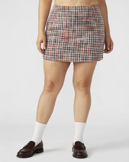 MATTEA Skirt Red Multi | Women's Speckled Mini Skirt | Steve Madden