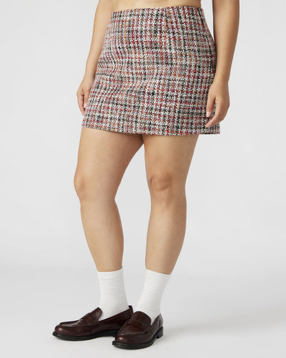 MATTEA Skirt Red Multi | Women's Speckled Mini Skirt | Steve Madden