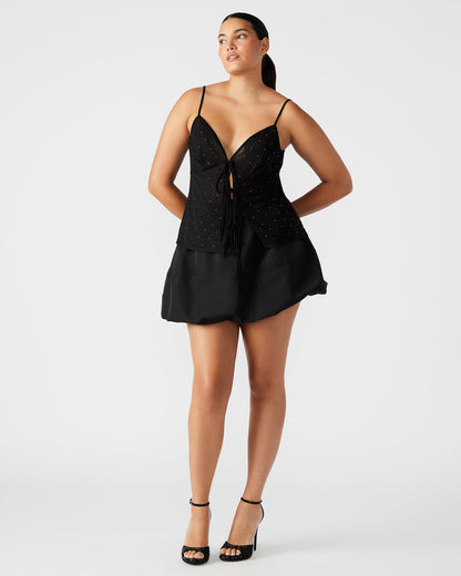 LUCA Skirt Black | Women's Bubble Mini Skirt | Steve Madden
