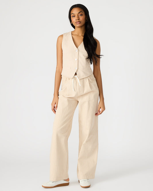 MINORCA Khaki Women's Wide-Leg Tie-Front Pant | Steve Madden