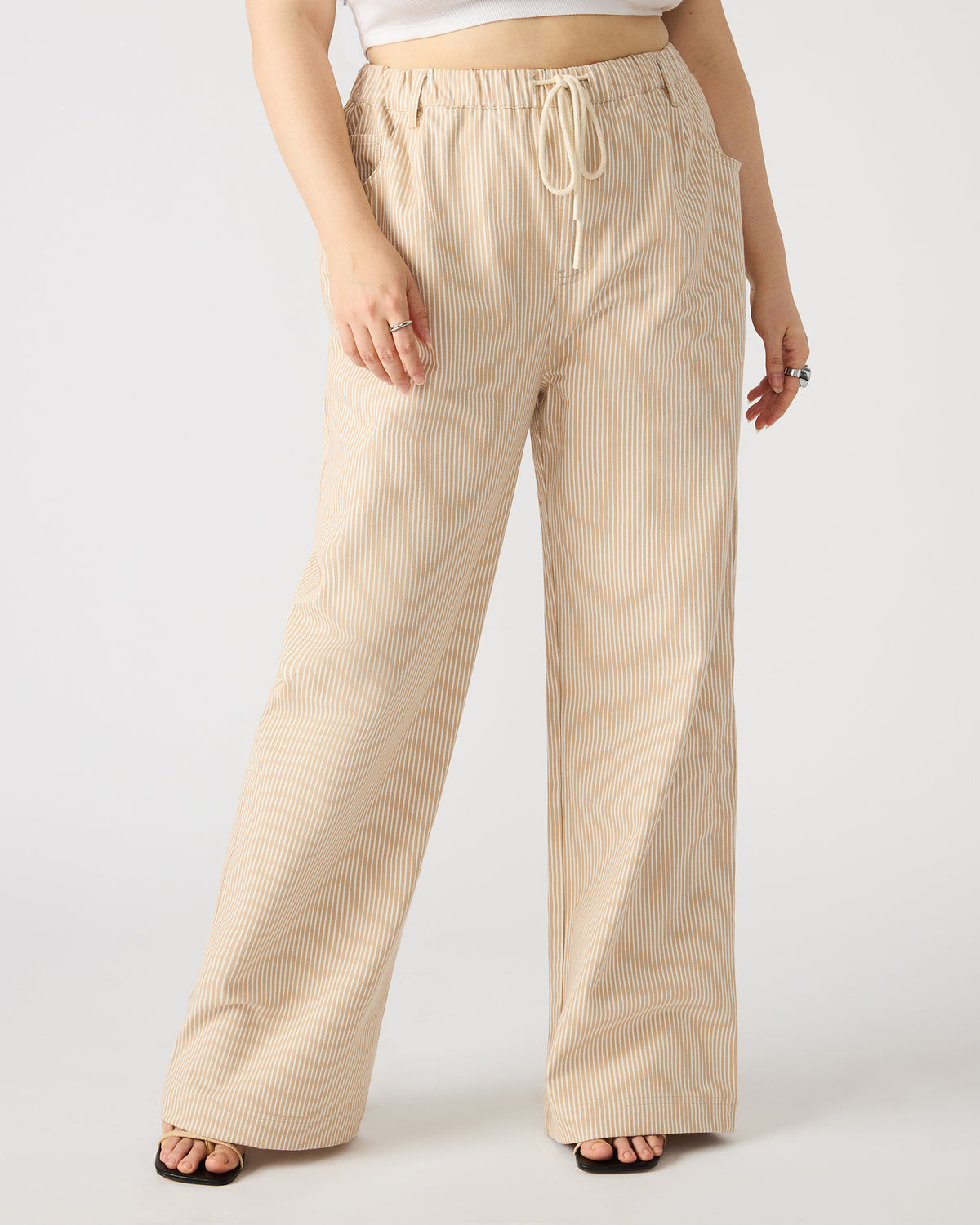MINORCA Khaki Women's Wide-Leg Tie-Front Pant | Steve Madden