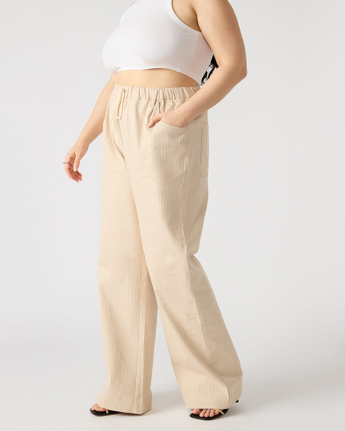 MINORCA Khaki Women's Wide-Leg Tie-Front Pant | Steve Madden