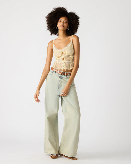 MAGNUS Women's Washed Denim Wide-Leg Jeans | Steve Madden