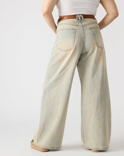 MAGNUS Women's Washed Denim Wide-Leg Jeans | Steve Madden