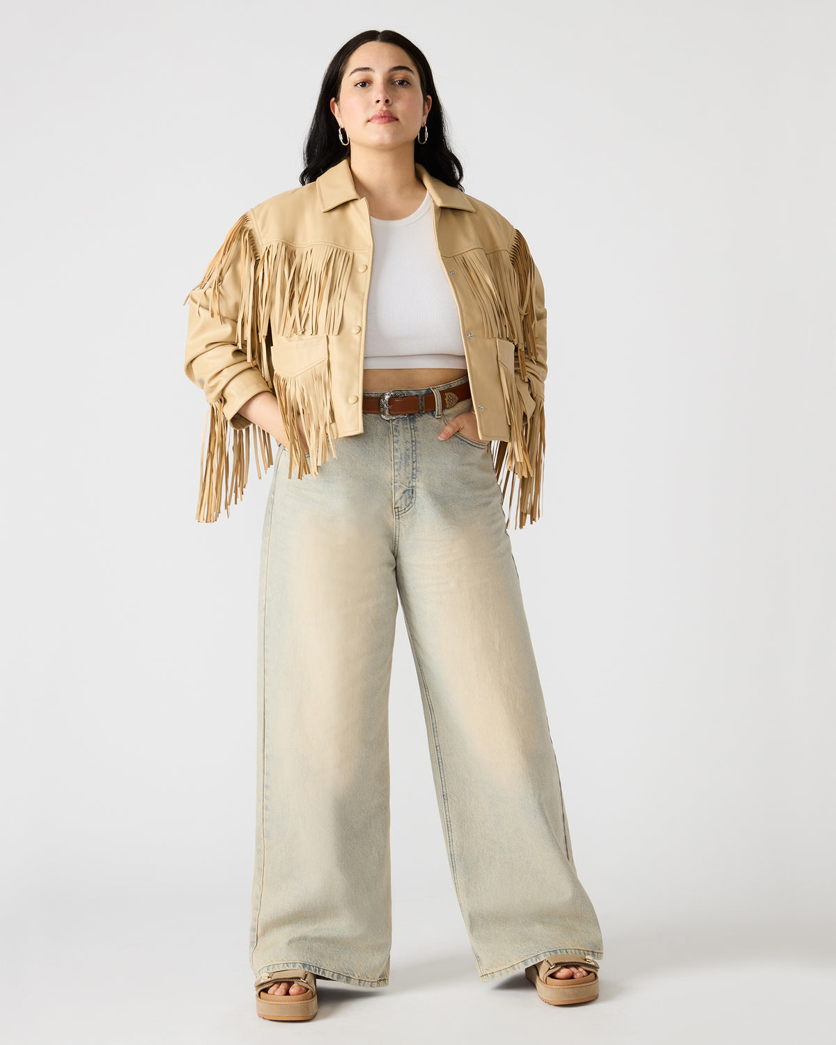 MAGNUS Women's Washed Denim Wide-Leg Jeans | Steve Madden