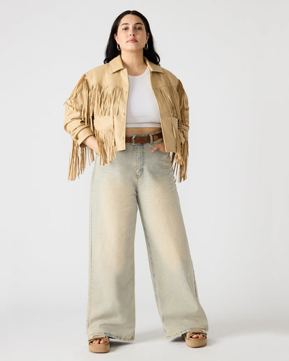 MAGNUS Women's Washed Denim Wide-Leg Jeans | Steve Madden
