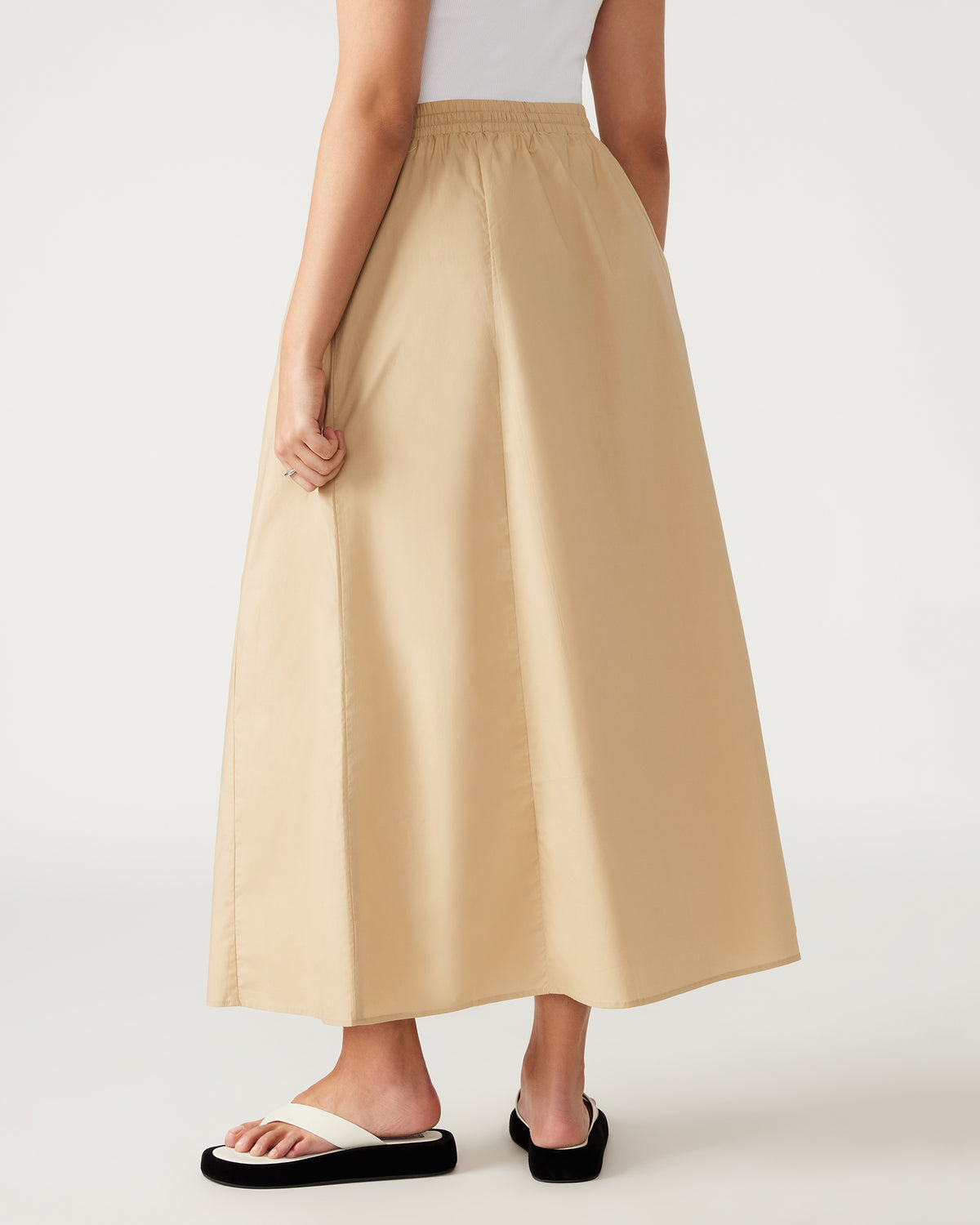 SUNNY Skirt Khaki | Women's A-Line Maxi Skirt | Steve Madden