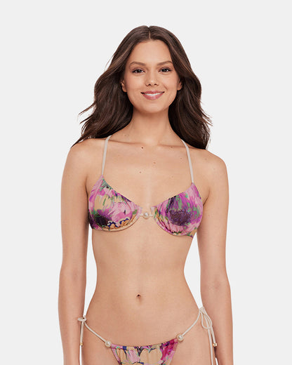 SUPER BLOOM MULTI BIKINI TOP Underwire Pearl Women's Bikini Top | Steve Madden