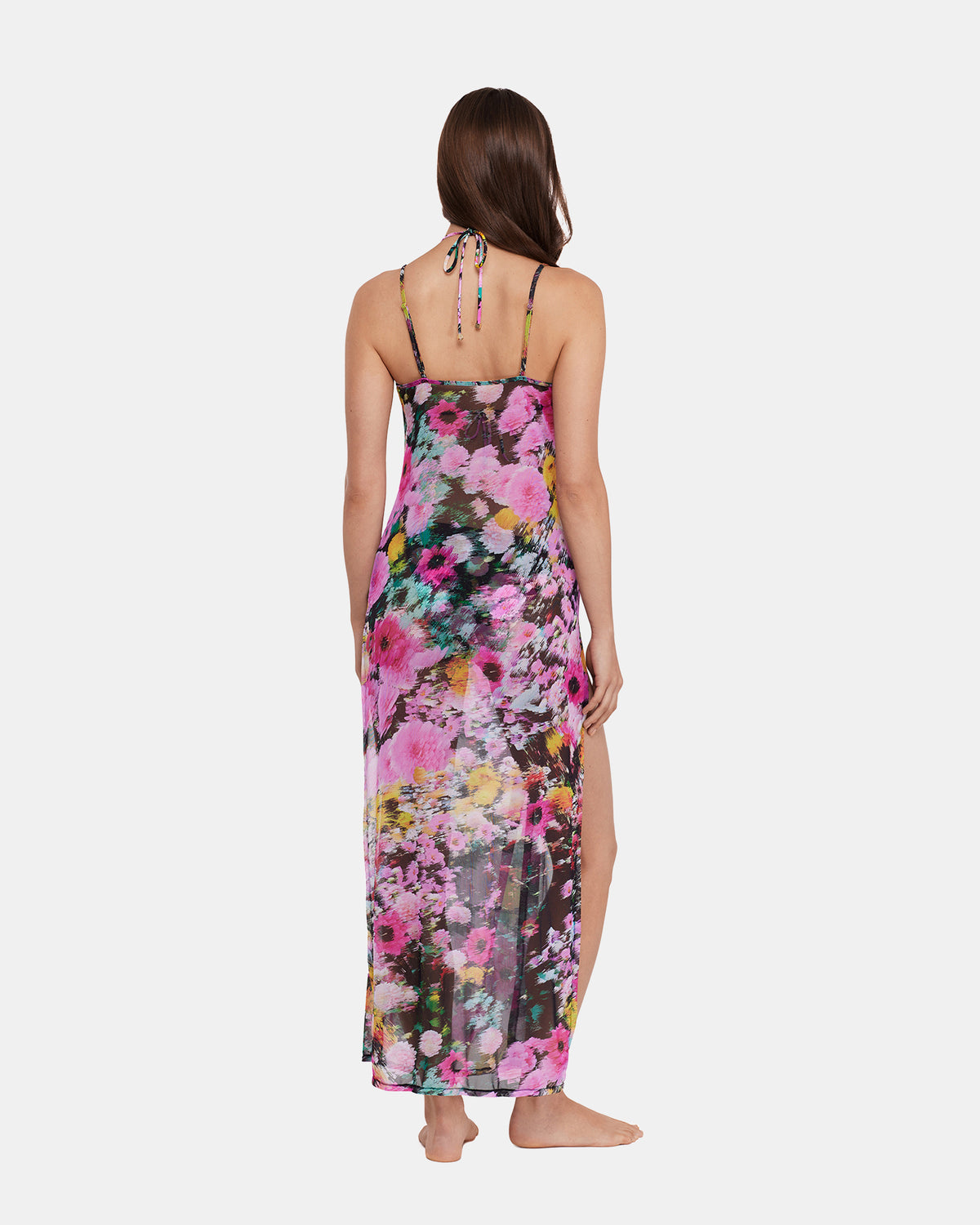 DAZEY FIELDS MULTI BIKINI COVER-UP Flowy Mesh Women's Swim Cover-Up | Steve Madden