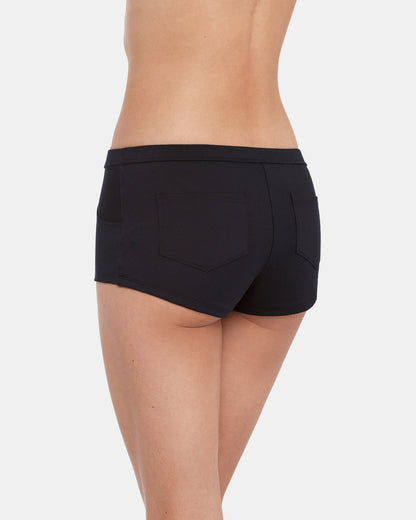 WHAT A STUD BIKINI BOTTOM Black Shorts Women's Bikini Bottom | Steve Madden