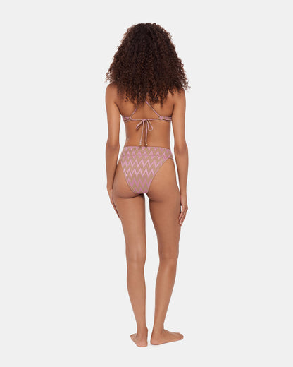CHEVRON SHINE BIKINI BOTTOM Purple Women's Bikini Bottoms | Steve Madden