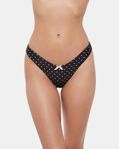 DARLING DOT BIKINI BOTTOM BLACK MULTI Women's Bikini Bottom | Steve Madden