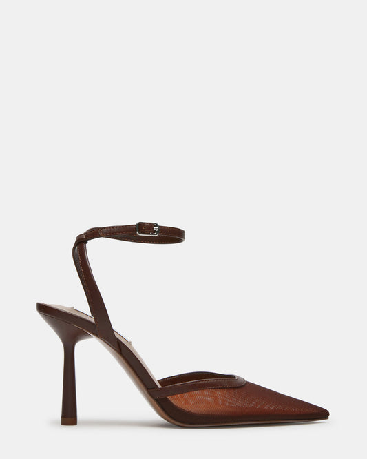 ALLIANCE Mesh Brown Pointed-Toe Pump Women's Heel | Steve Madden