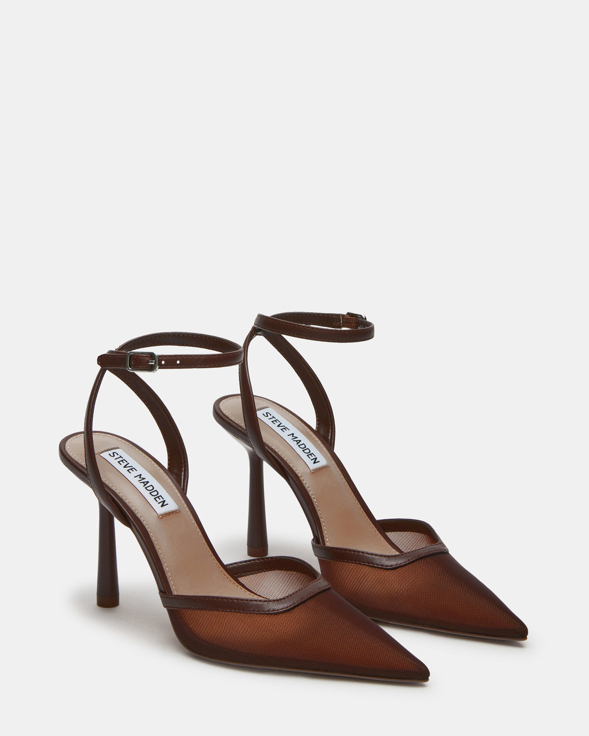 ALLIANCE Mesh Brown Pointed-Toe Pump Women's Heel | Steve Madden