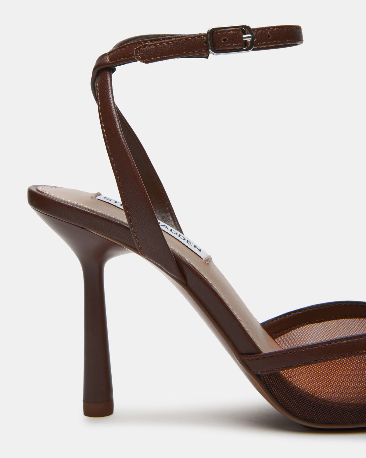 ALLIANCE Mesh Brown Pointed-Toe Pump Women's Heel | Steve Madden