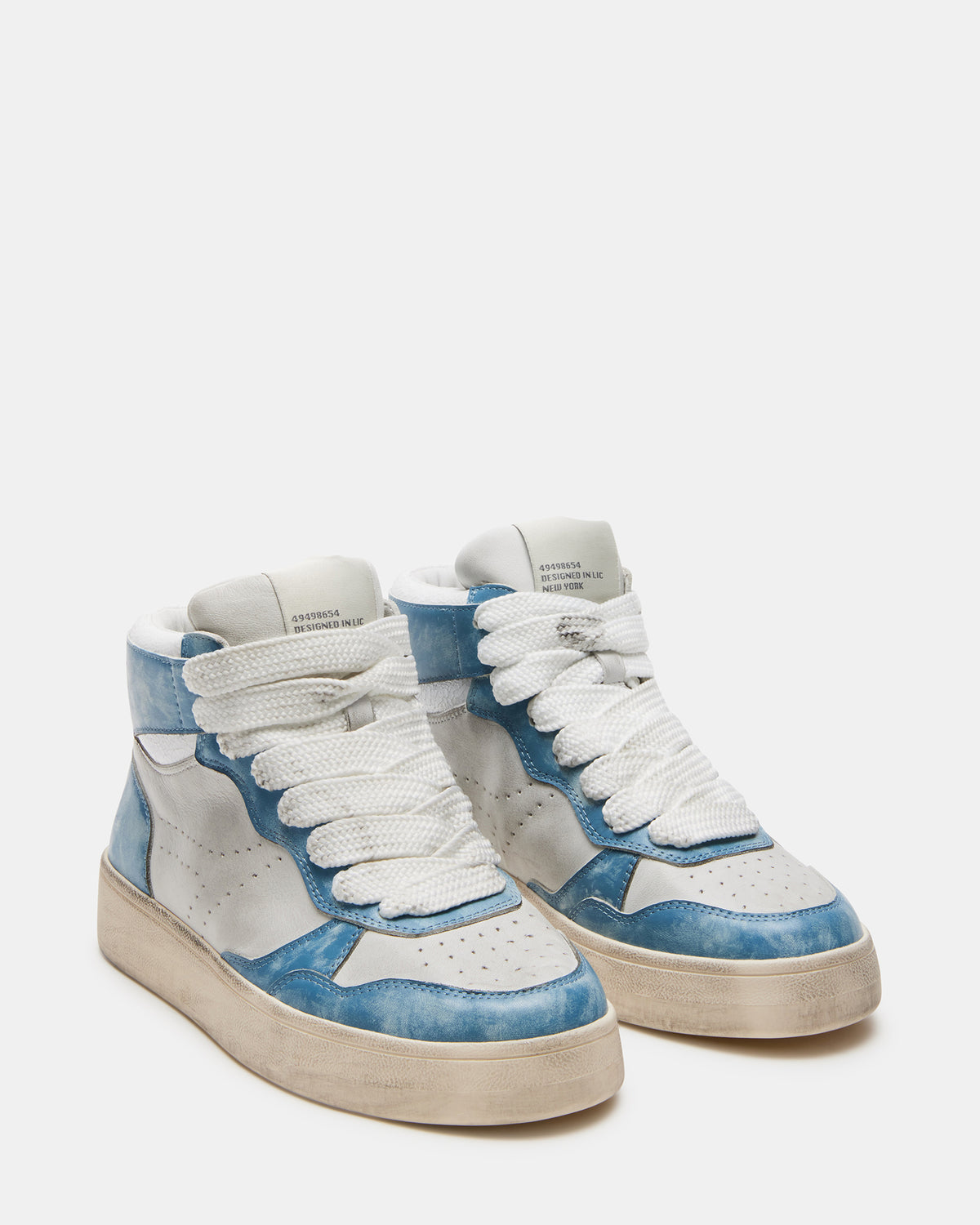 ENDLESS Blue Multi High-Top Lace-Up Sneaker | Women's Sneakers | Steve Madden