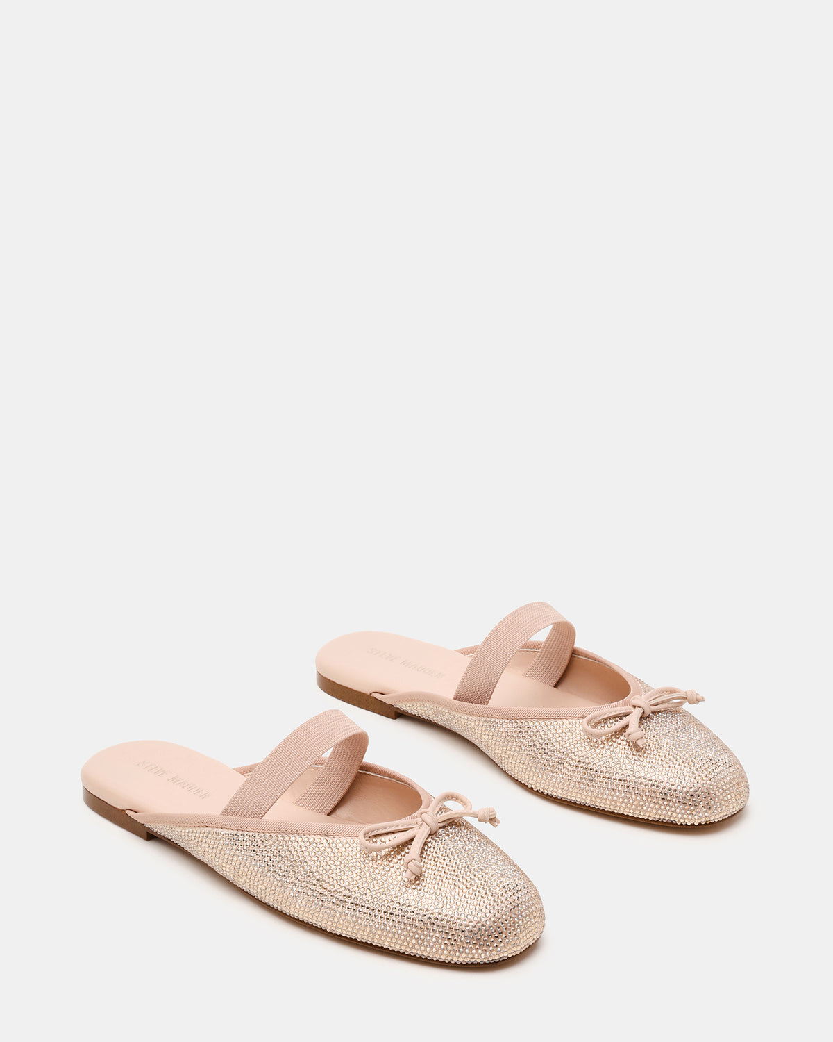 CUTESY Rhinestone Slip-On Ballet Mule Women's Flat | Steve Madden